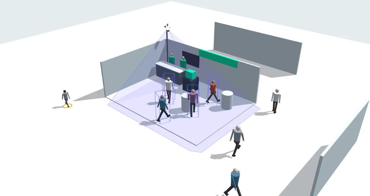 3D-Zählraum: Messestand